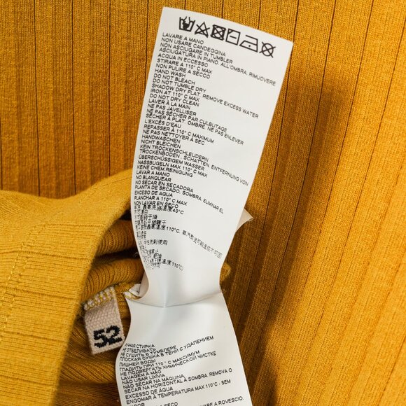 Marni Chartreuse Cotton Ribbed-Knit Mock Neck Top - Picture 10 of 11